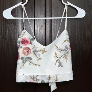 Amazon floral tank top that ties in back, size: s